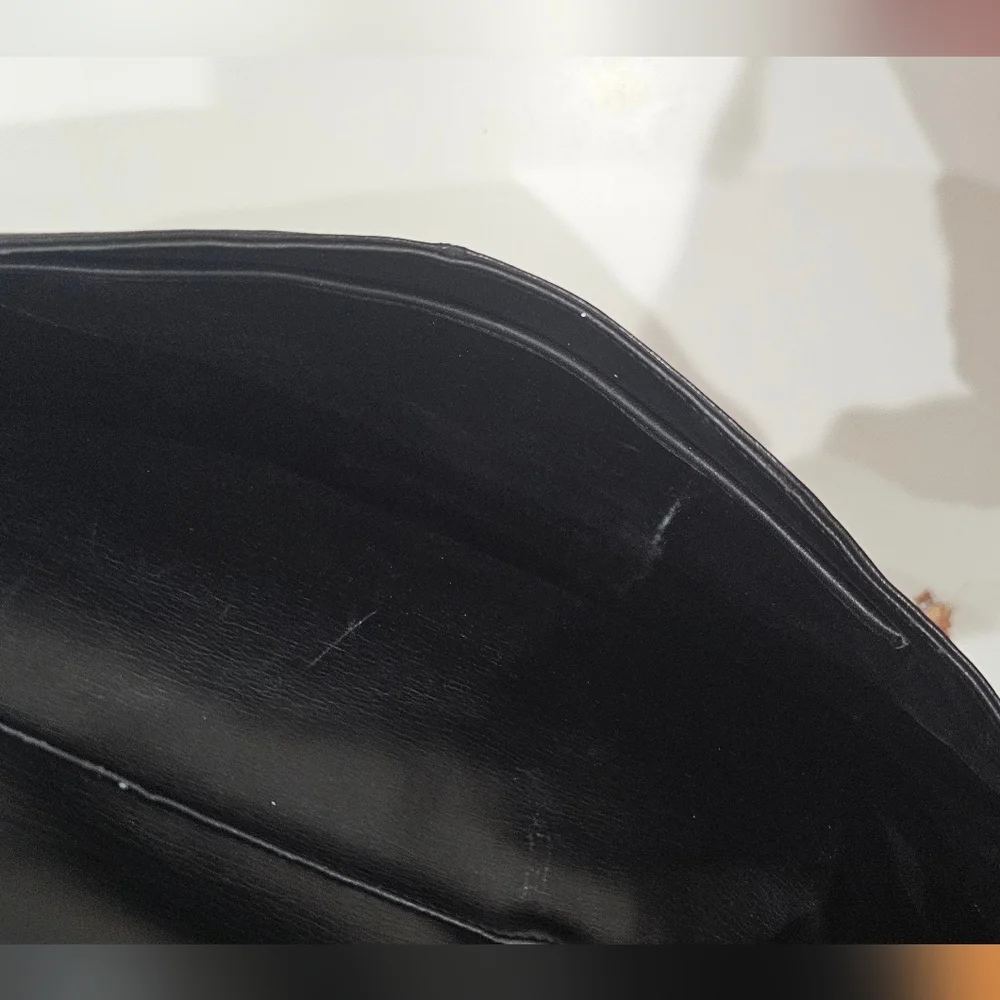 Designer Lisa Loren Vintage Black Leather Men's Bag